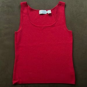 Dana Buchman Red Sweater Tank Cami Shell M Medium
